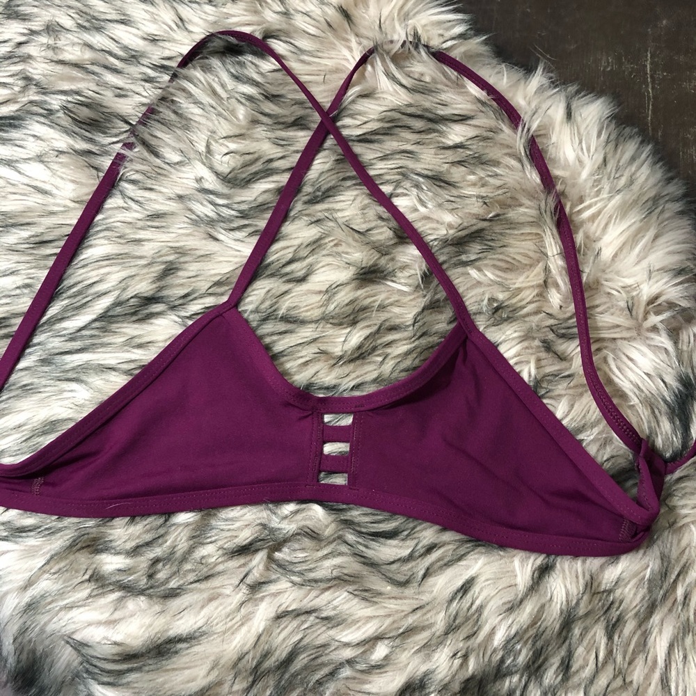Jolyn Tomcat Bikini Top Burgundy Size S - Picture 9 of 13